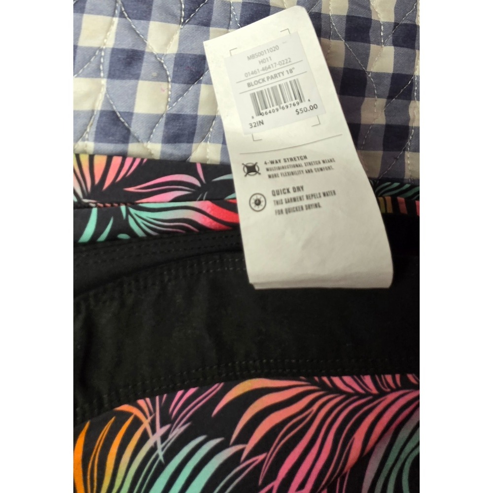 Hurley Block Party 18 Board Shorts Swim Trunks Multicolor FloralPalm Leaves Mens - Picture 6 of 6